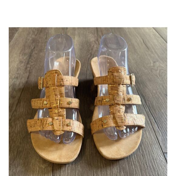 Vionic Radia Strappy Slide Wedges Sandals Size 8 - Picture 2 of 8